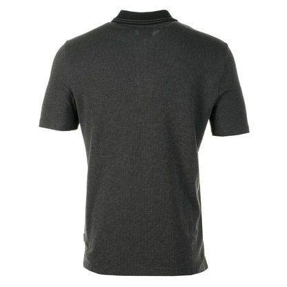 Zip Polo Shirt Stitch Black