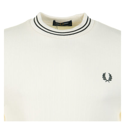 Ribbed Jersey T Shirt Ecru