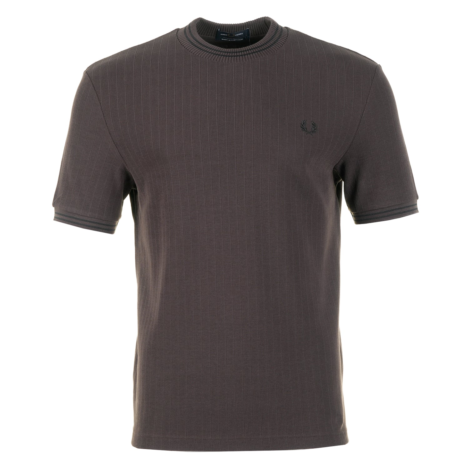 Ribbed Jersey T Shirt Rich Brown