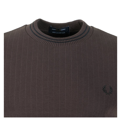 Ribbed Jersey T Shirt Rich Brown