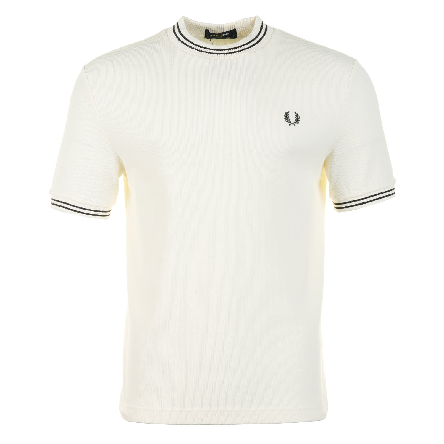 Ribbed Jersey T Shirt Ecru