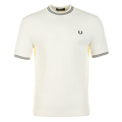 Ribbed Jersey T Shirt Ecru