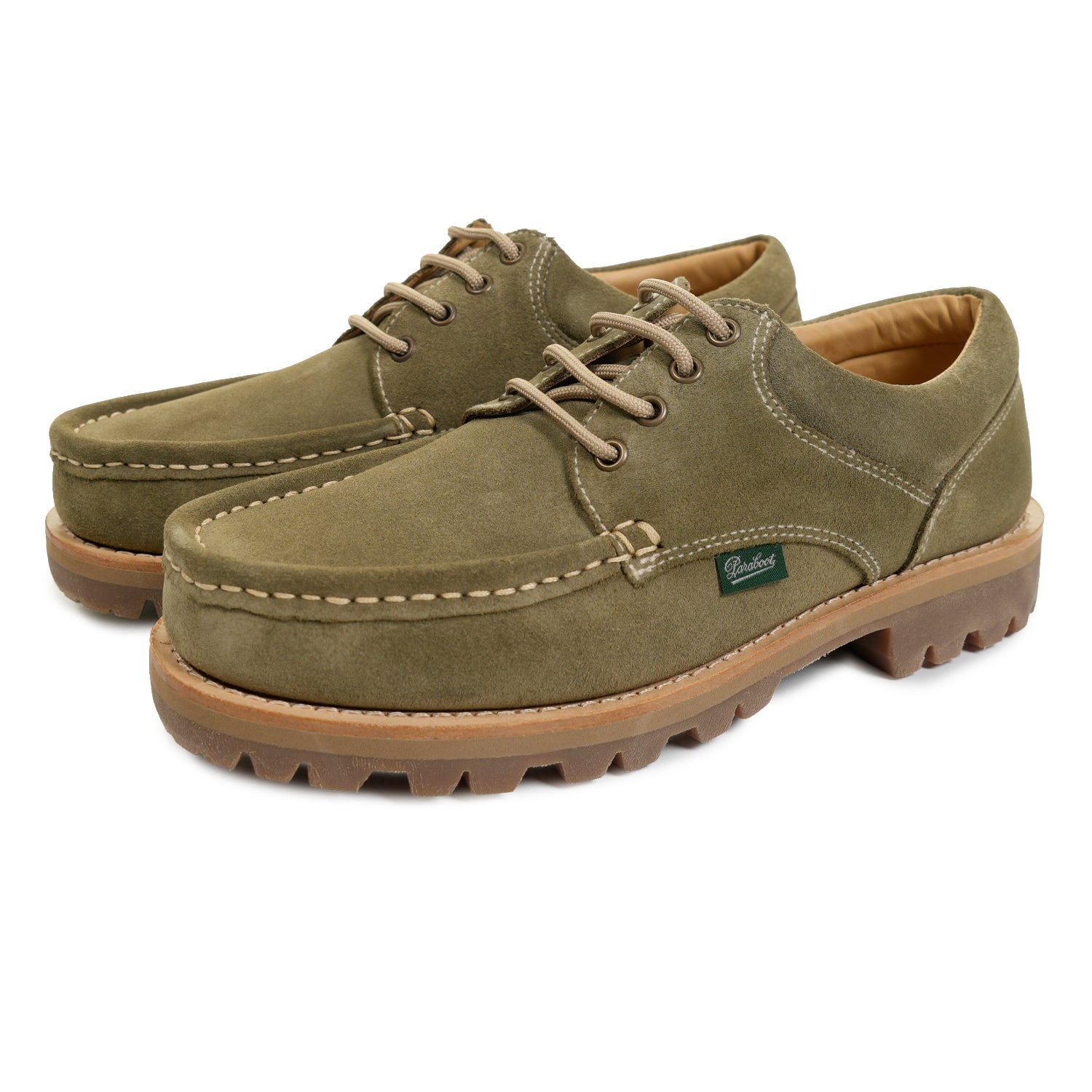 Pair of Paraboot Thiers/Jannu Shoe Miel-Vel Kaki