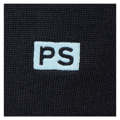 Knitted Short Sleeve Tipped Polo Shirt Navy