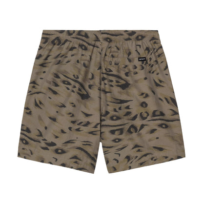 Travon Shorts Duck Feather Print Cypress Black