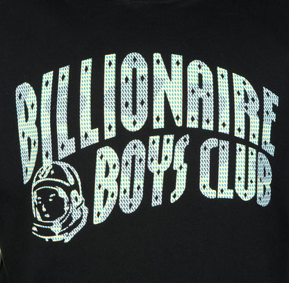 Tri tone Arch Logo Popover Hoody Black