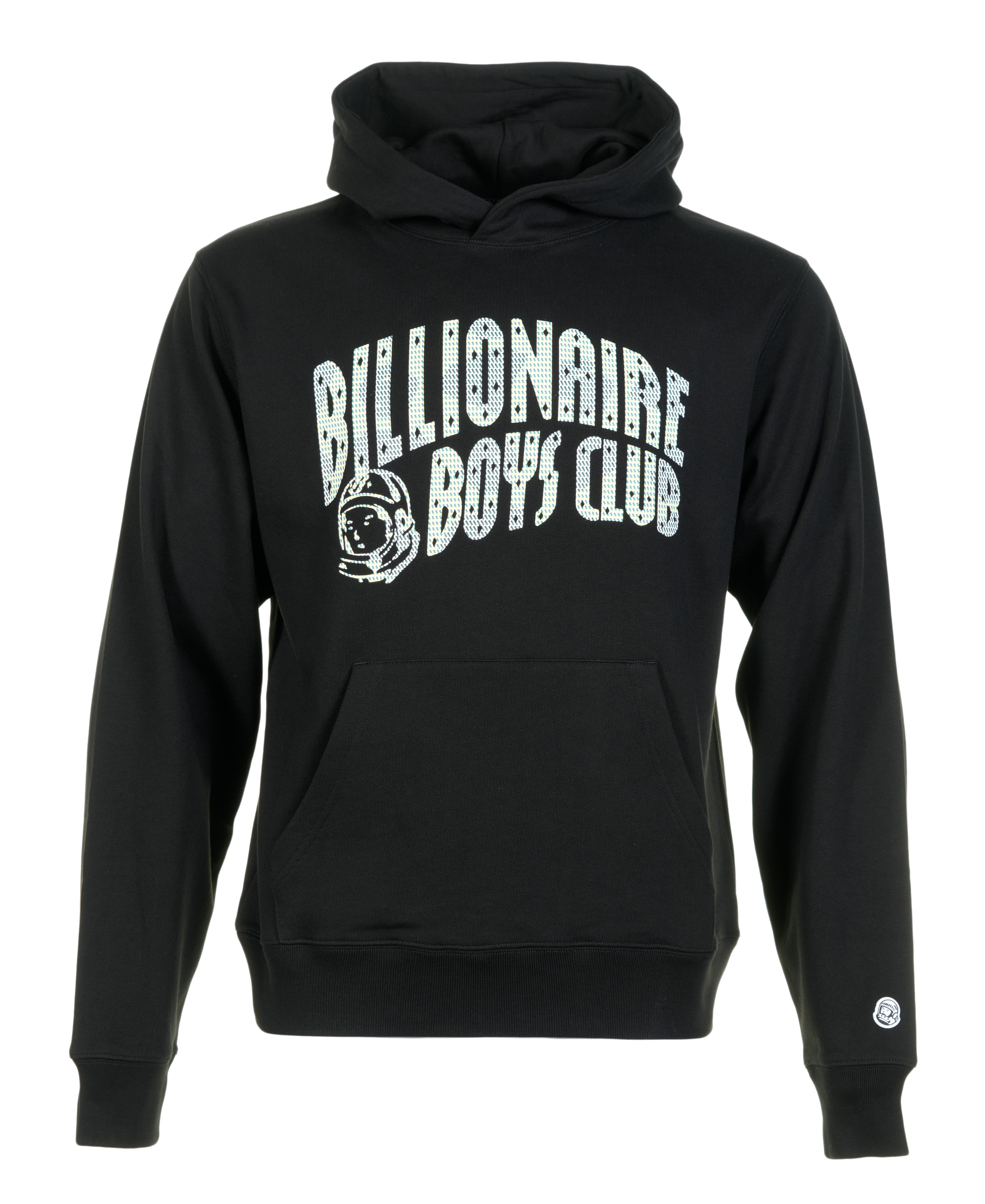 Tri tone Arch Logo Popover Hoody Black