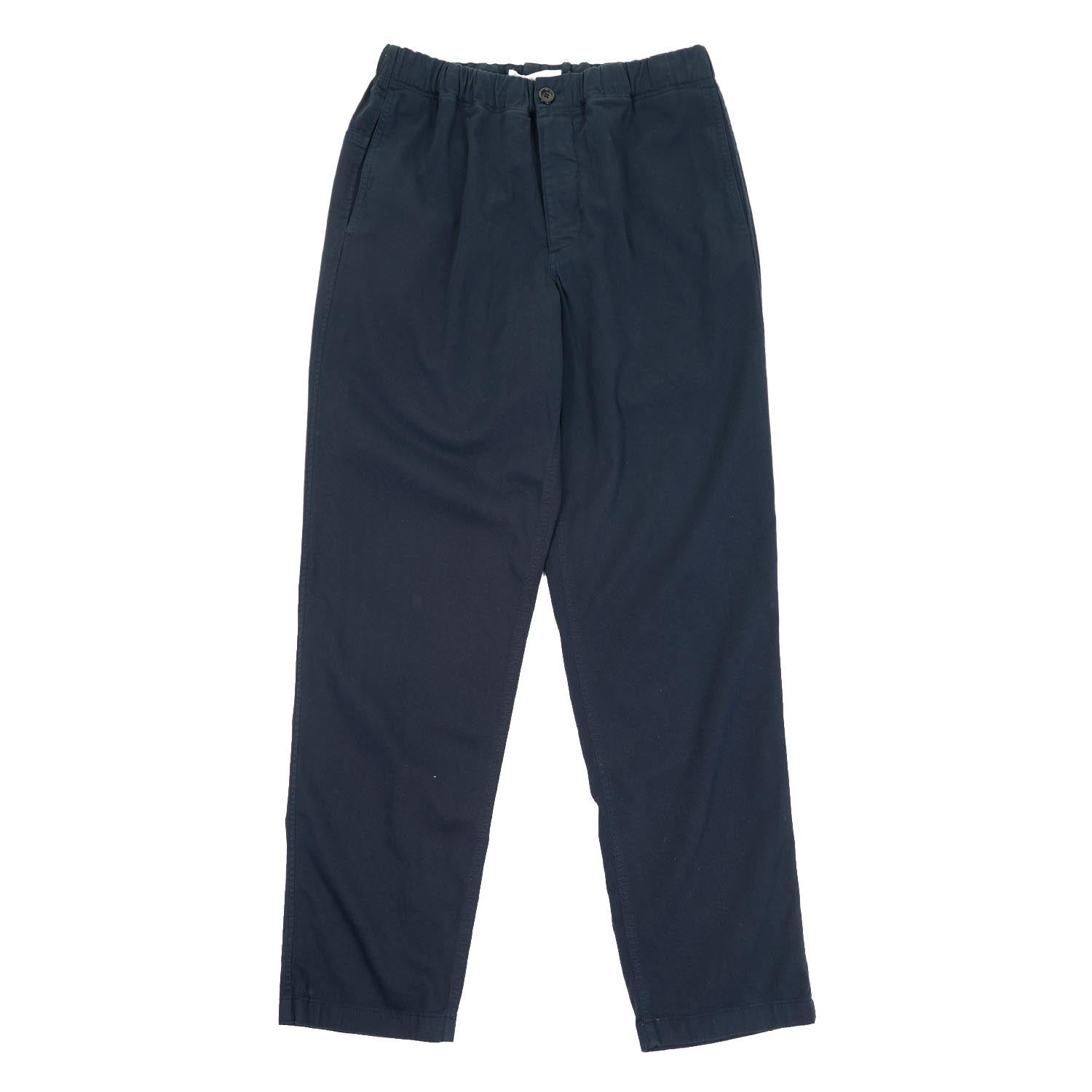 Trysil Regular Organic Stretch Twill Trousers Dark Navy