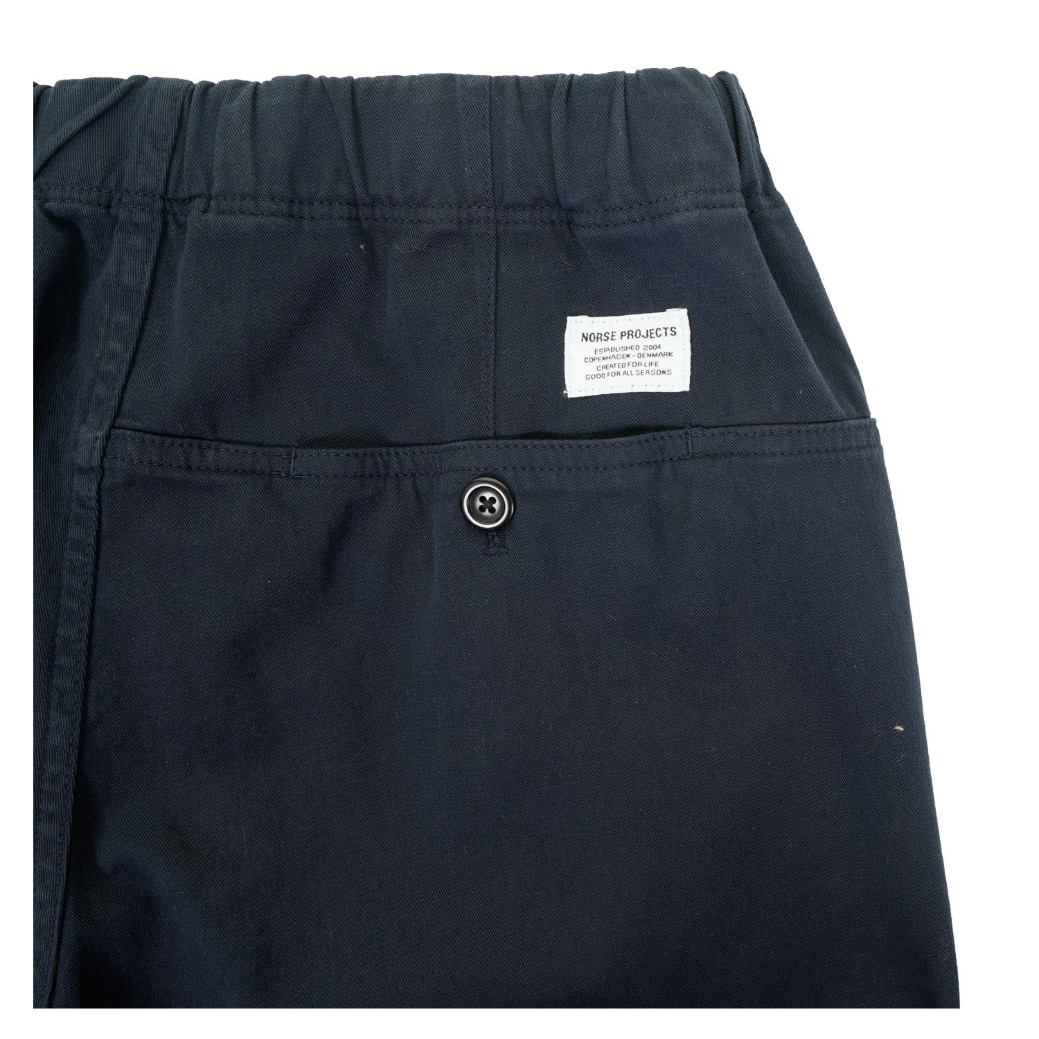 Trysil Regular Organic Stretch Twill Trousers Dark Navy
