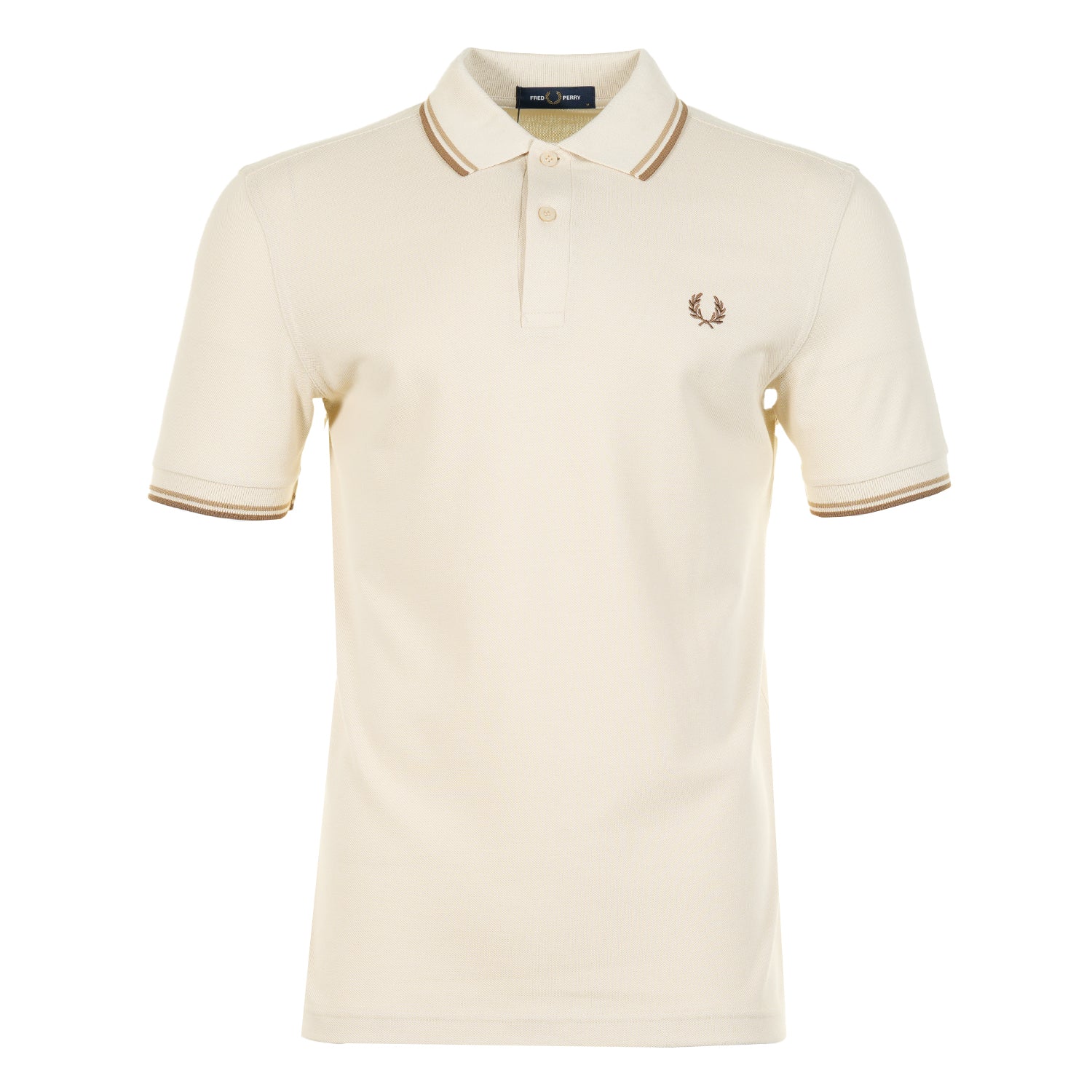 Short Sleeve Twin Tipped Polo Shirt Oat Warmstone Shadestone