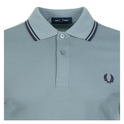 Short Sleeve Twin Tipped Polo Shirt Stockport Blue Navy