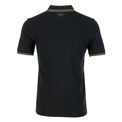 Short Sleeve Twin Tipped Polo Shirt Black Shadedstone