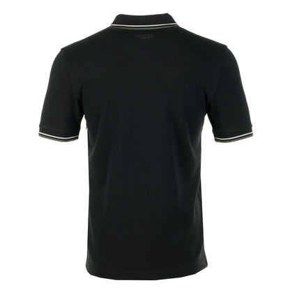 Short Sleeve Twin Tipped Polo Black