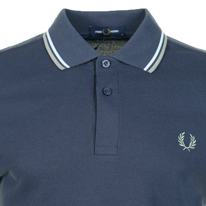 Short Sleeve Twin Tipped Polo Shirt Dark Airforce Bayleaf