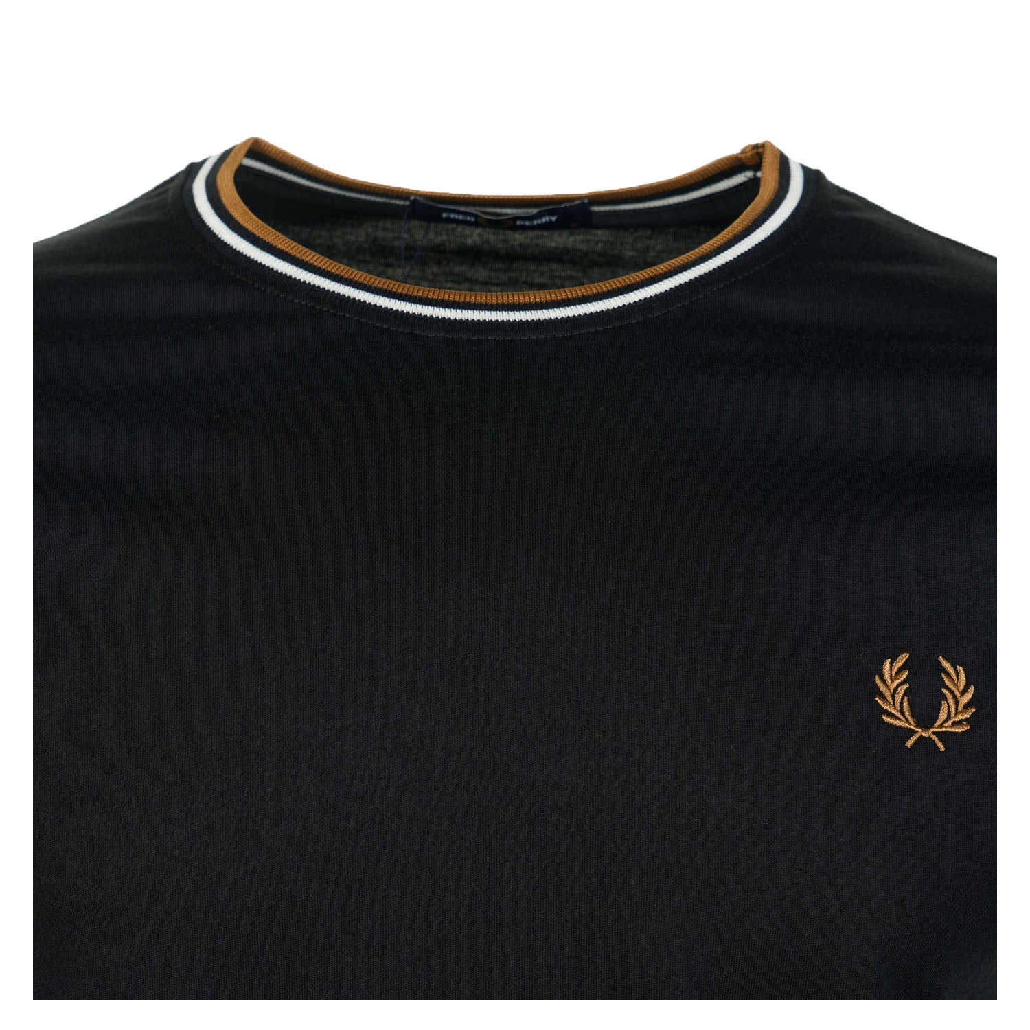 Twin Tipped T Shirt Black / Ecru / Dark Caramel