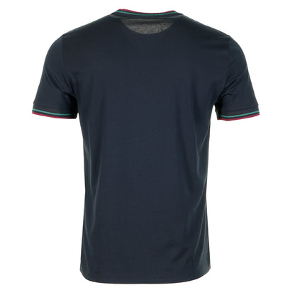 Twin Tipped T Shirt Navy Sport Green