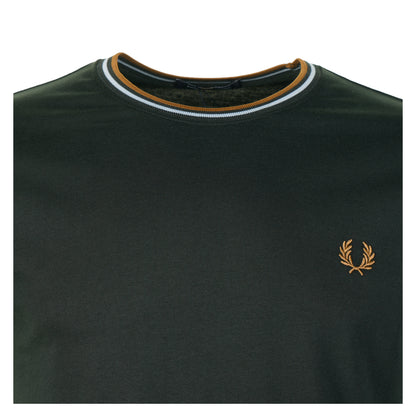 Twin Tipped T Shirt Night Green / Dusk Blue / Dark Caramel