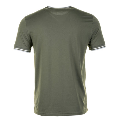 Back of Fred Perry Twin Tipped T Shirt Lawn Green