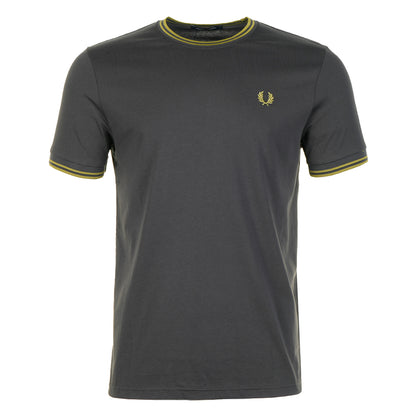 Twin Tipped T Shirt Anchor Grey / Tennis Ball Yellow