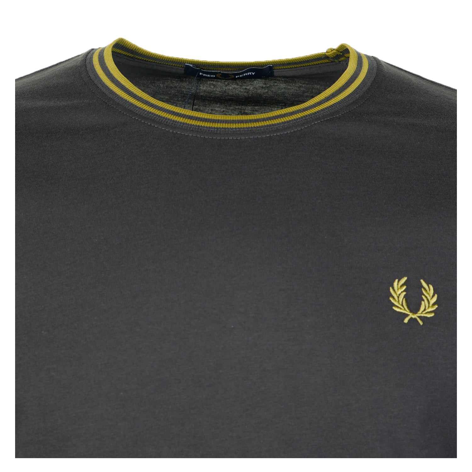 Fred Perry Twin Tipped T Shirt Anchor Grey / Tennis Ball
