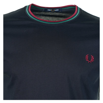 Twin Tipped T Shirt Navy Sport Green