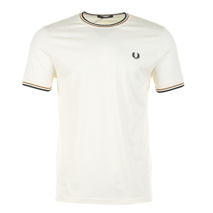 Fred Perry Twin Tipped T Shirt Ecru