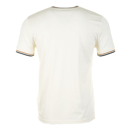 Back of Fred Perry Twin Tipped T Shirt Ecru