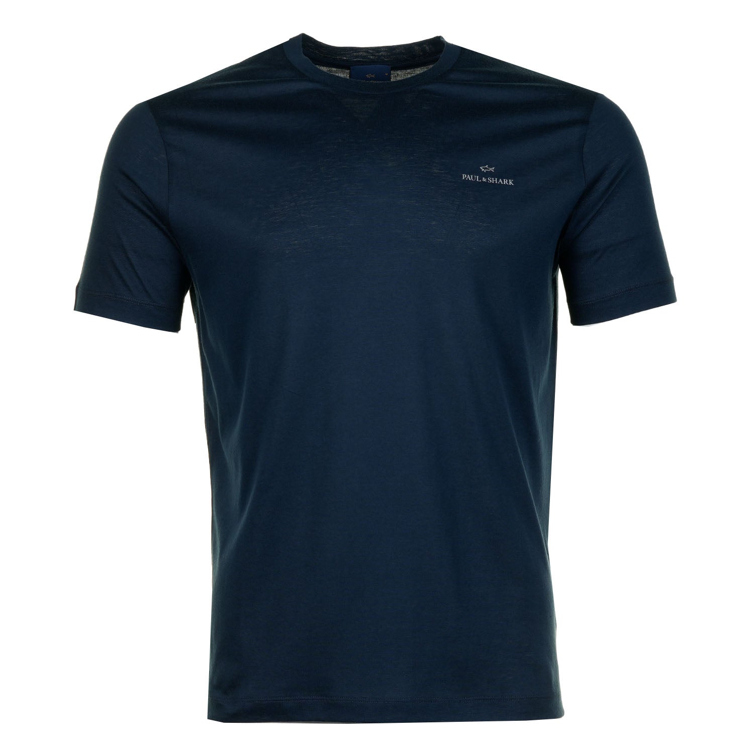 Short Sleeve Silver Small Logo T Shirt Navy