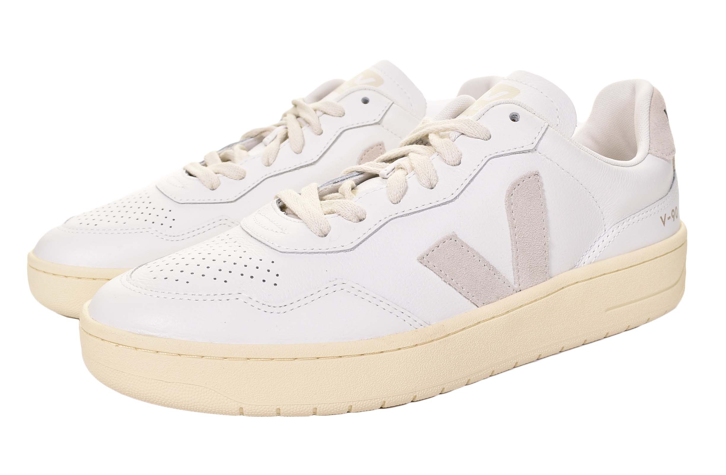 V-90 O T Leather Trainers Extra White Natural