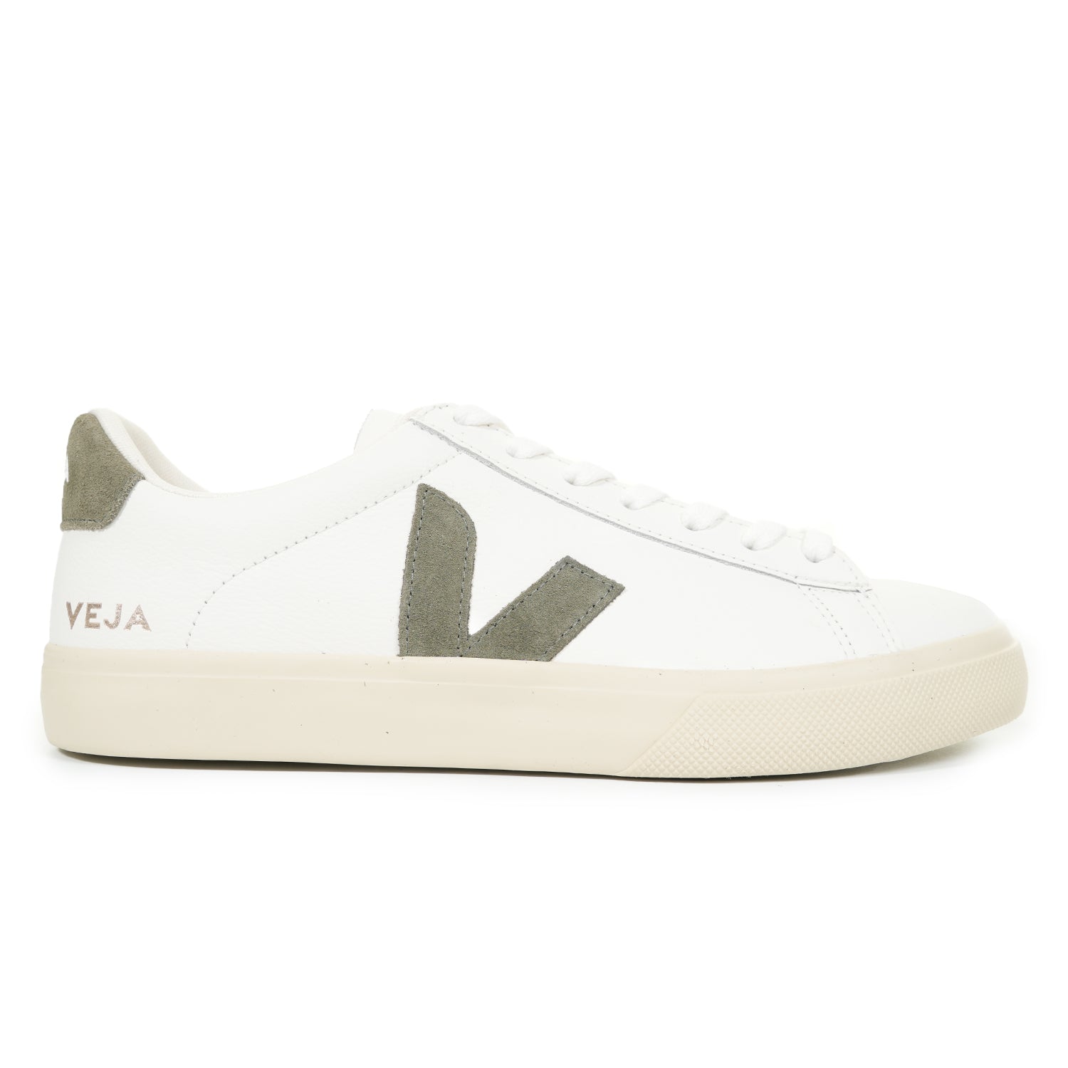 Campo Leather Trainers Extra White Khaki