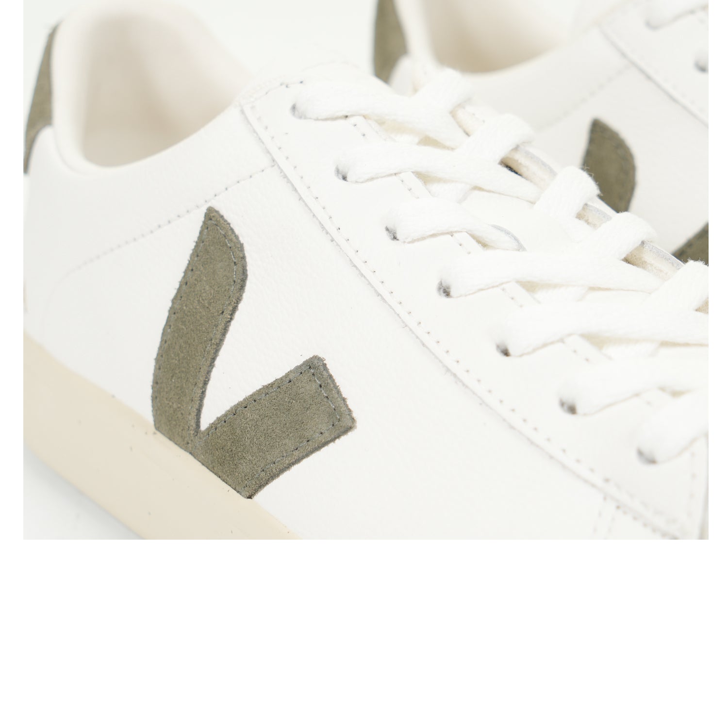 Campo Leather Trainers Extra White Khaki