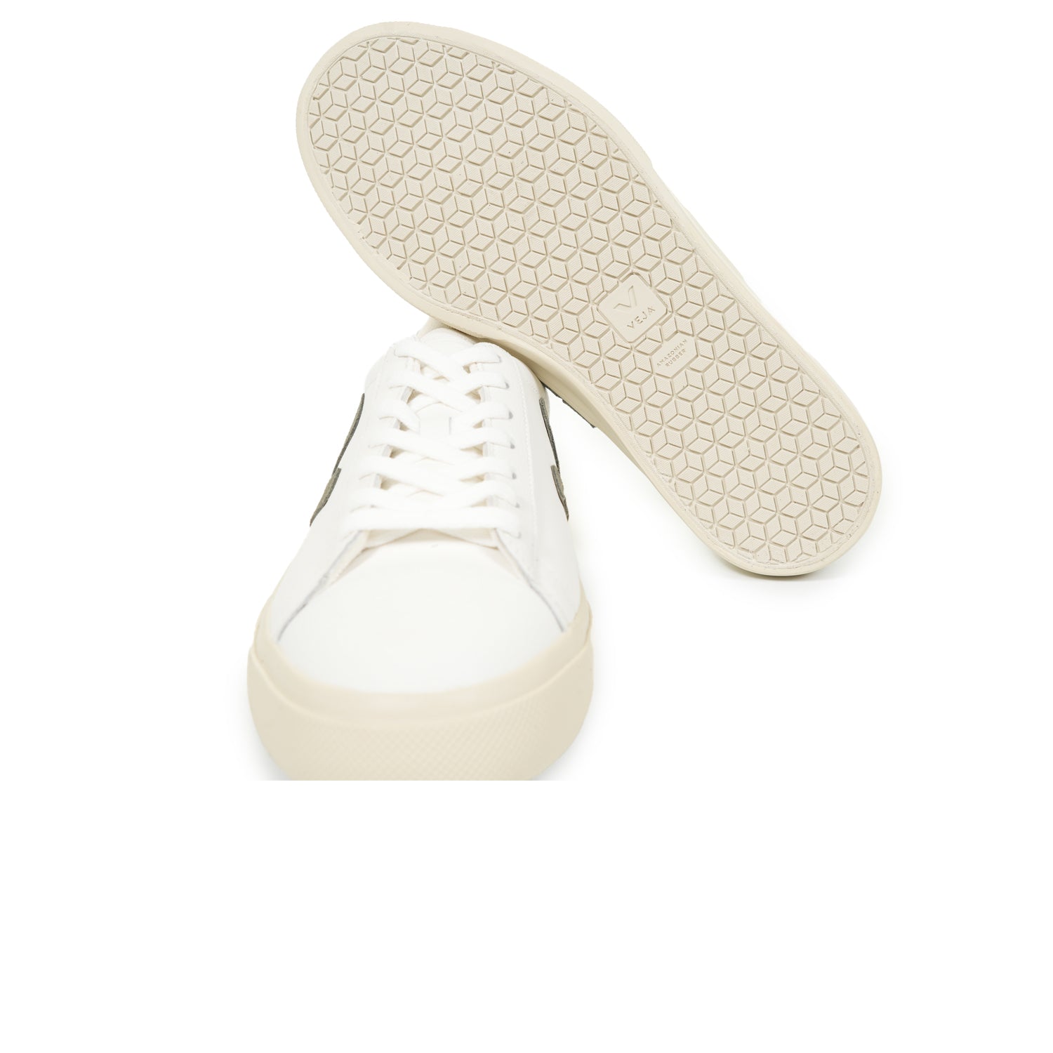Campo Leather Trainers Extra White Khaki