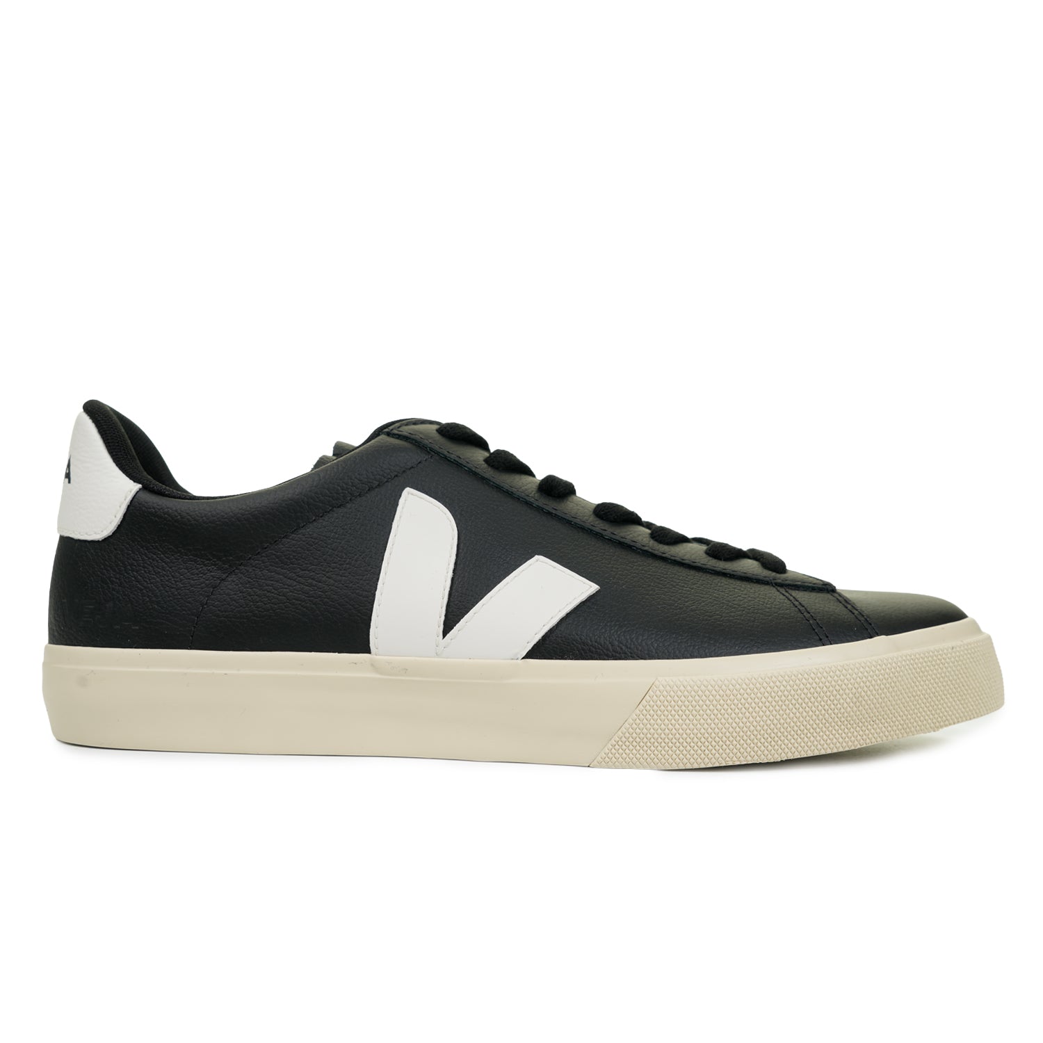Campo Leather Trainers Black White