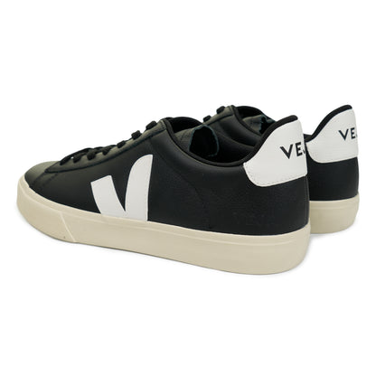 Campo Leather Trainers Black White