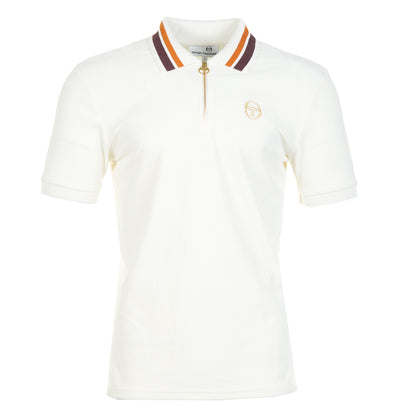 Mahony Velour Zip Polo Gardenia Gold