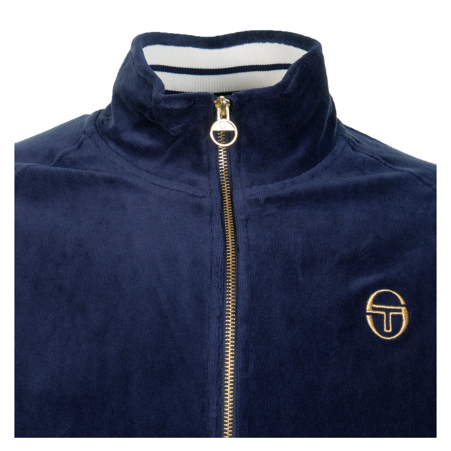 Court Velour Track Top Maritime Blue Gardenia