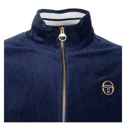 Court Velour Track Top Maritime Blue Gardenia