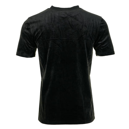 Ayme Velour T Shirt Black Gold