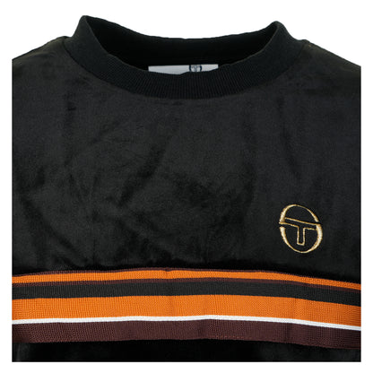 Ayme Velour T Shirt Black Gold