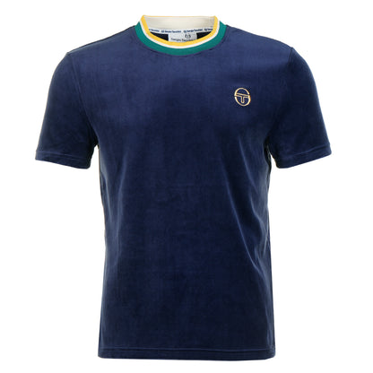 Monte Velour Tee Maritime Blue