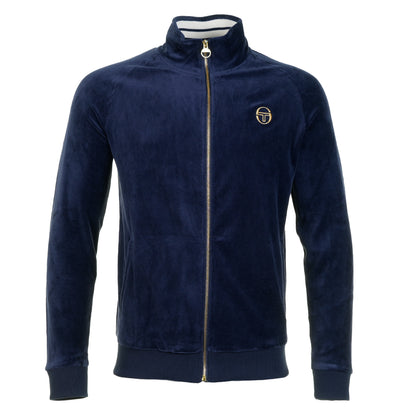 Court Velour Track Top Maritime Blue Gardenia