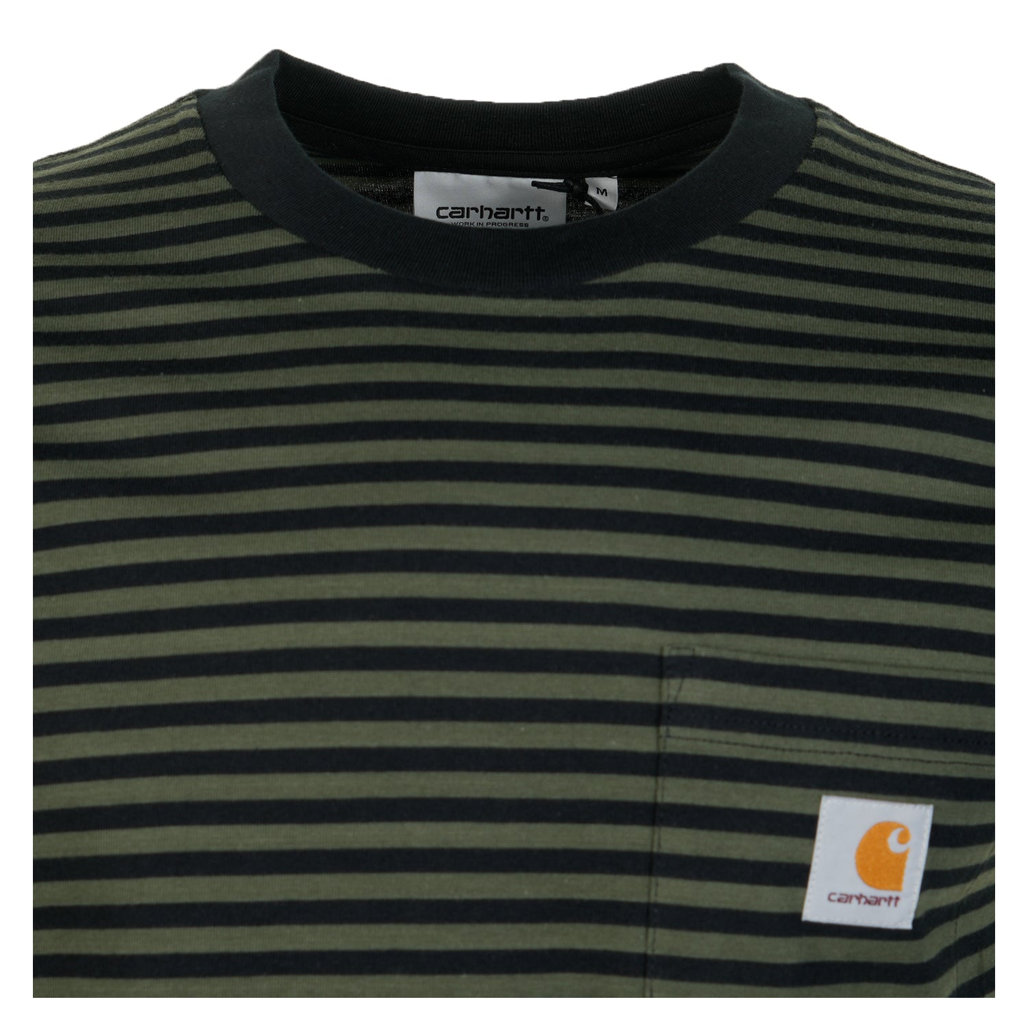 Verner Pocket Stripe T Shirt Opuntia Black