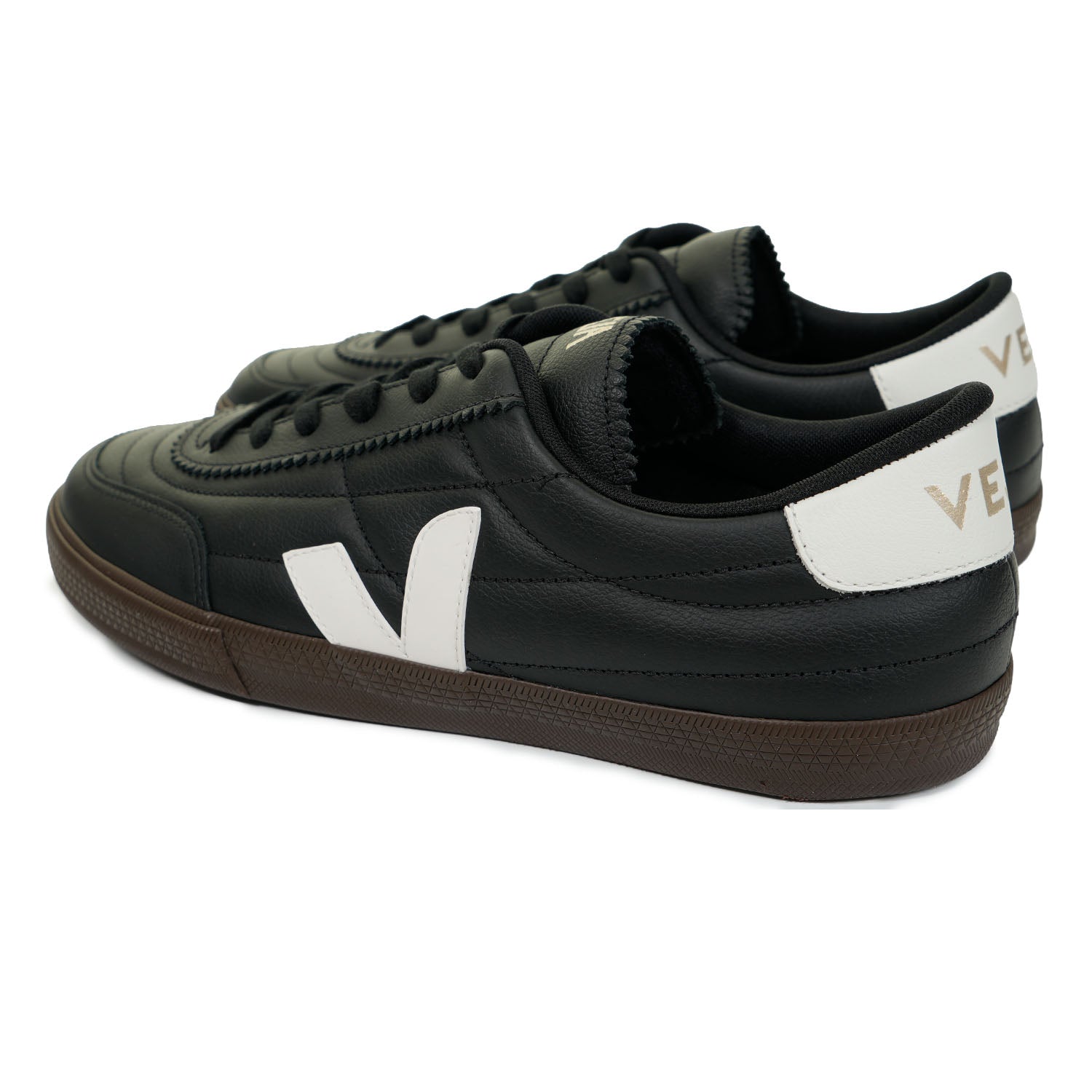 Panenka Leather Trainers Black White