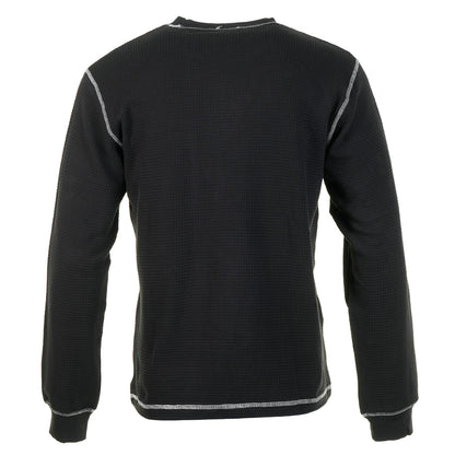 Waffle Contrast Thermal LS Tee Black / White
