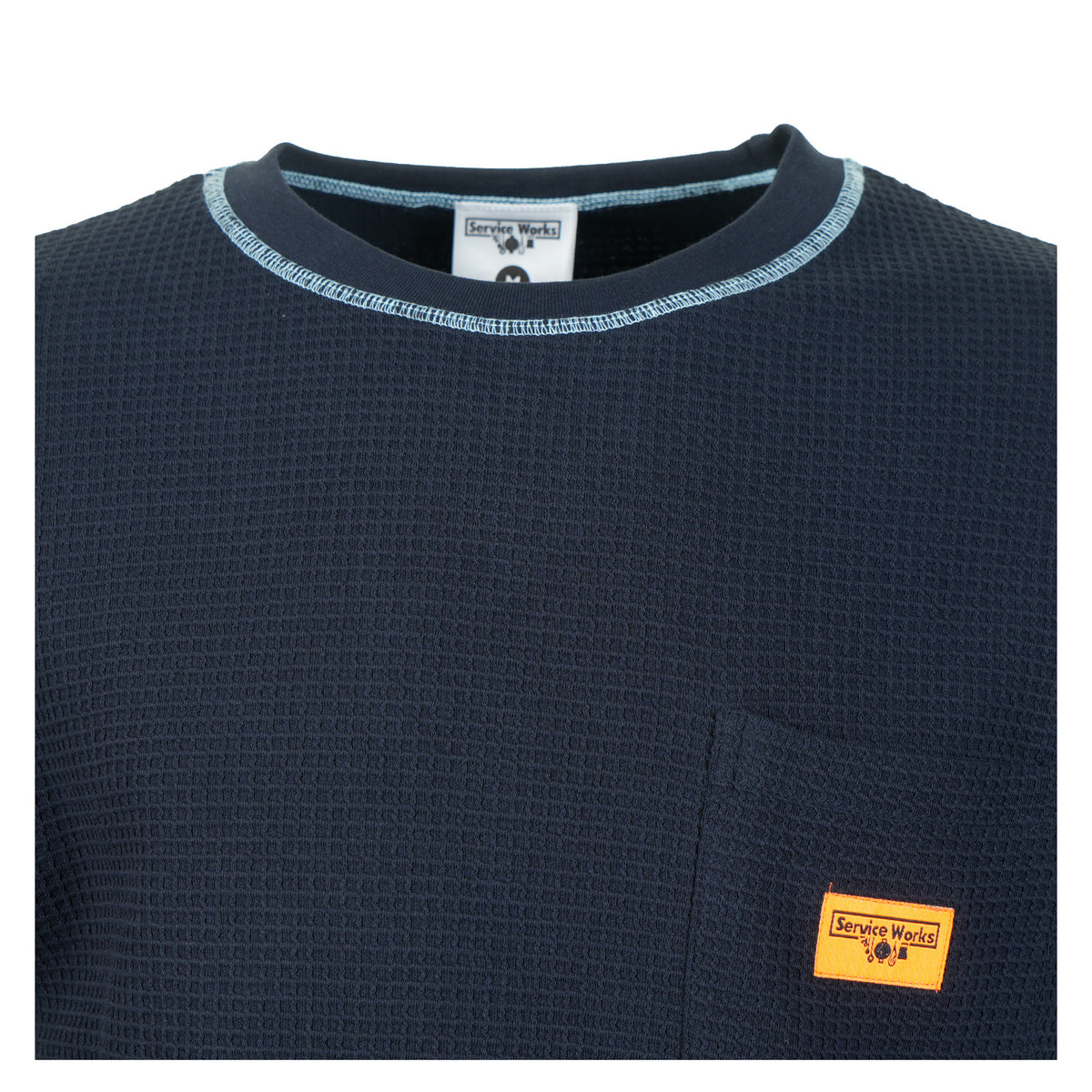 Waffle Contrast Thermal LS Tee Navy / Blue