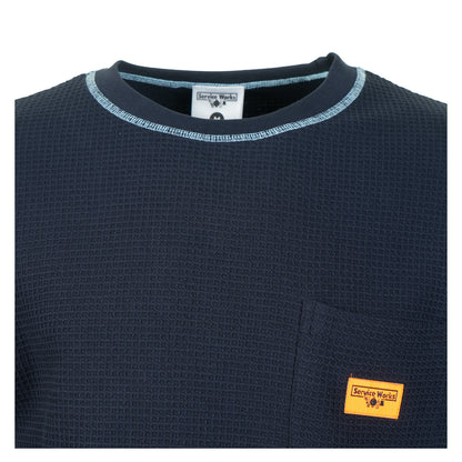 Waffle Contrast Thermal LS Tee Navy / Blue
