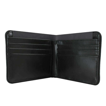 Tonal Coated Polyester Billfold Wallet Black
