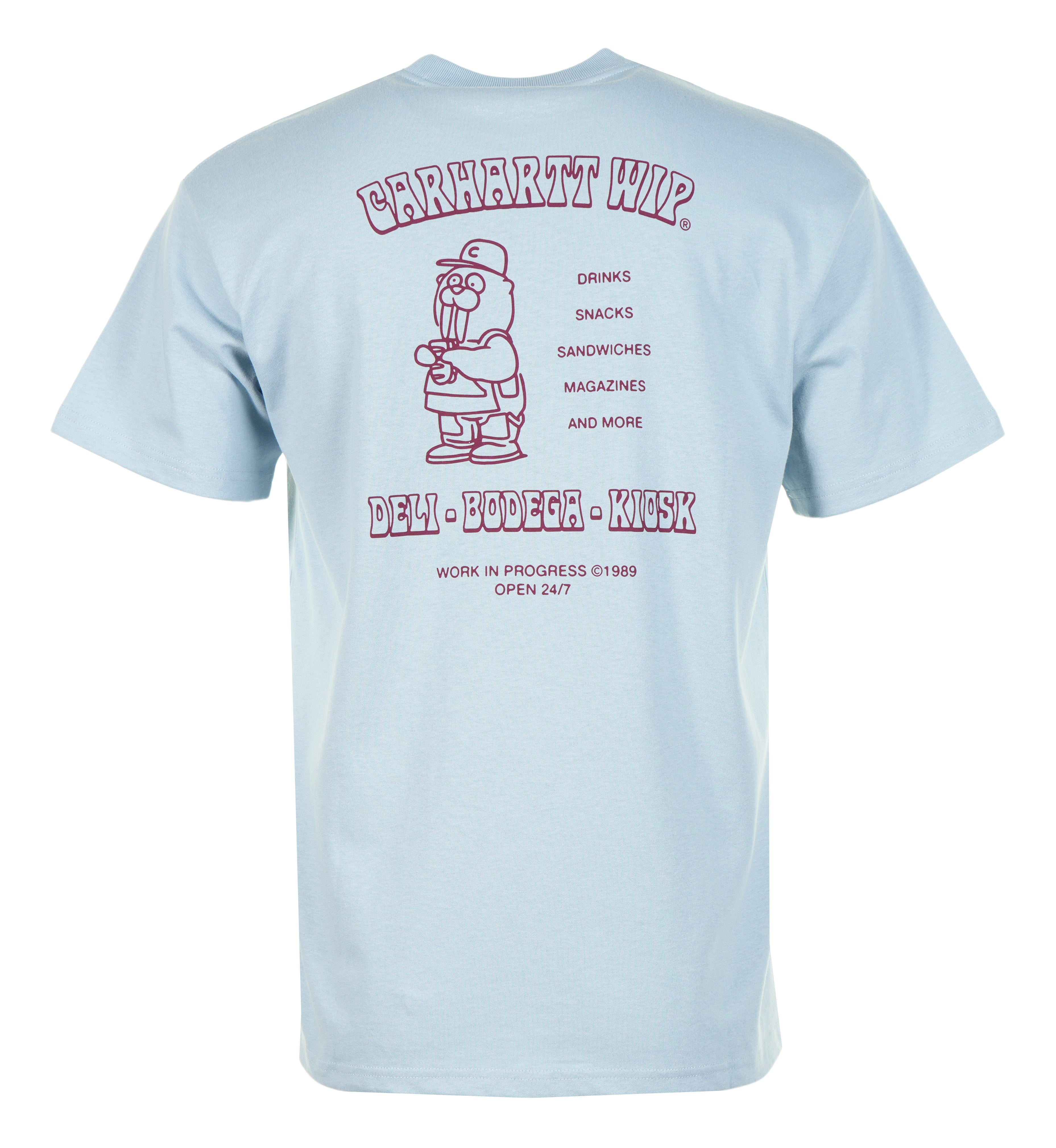 Short Sleeve Sandwich T Shirt Blue Fog