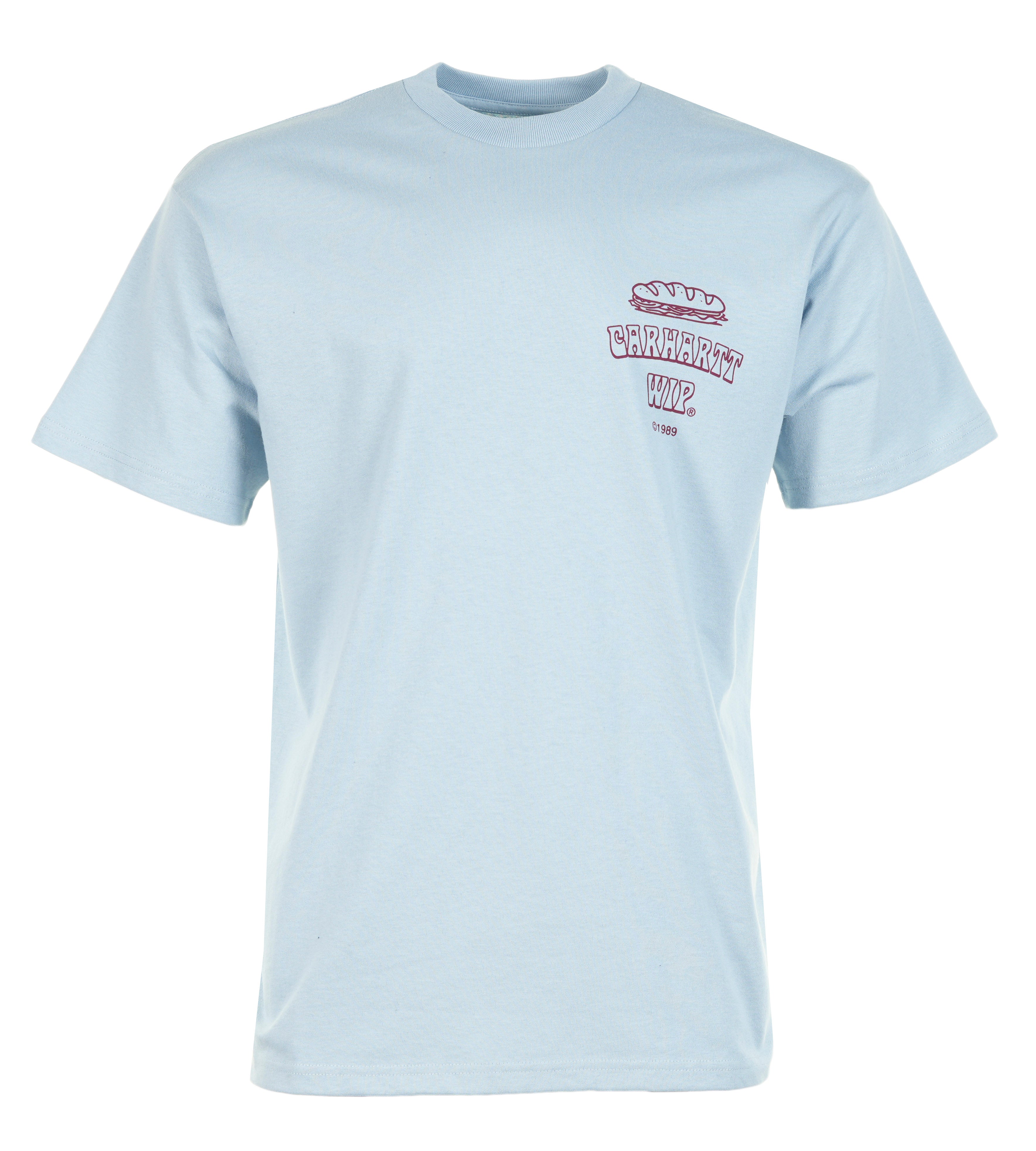 Short Sleeve Sandwich T Shirt Blue Fog