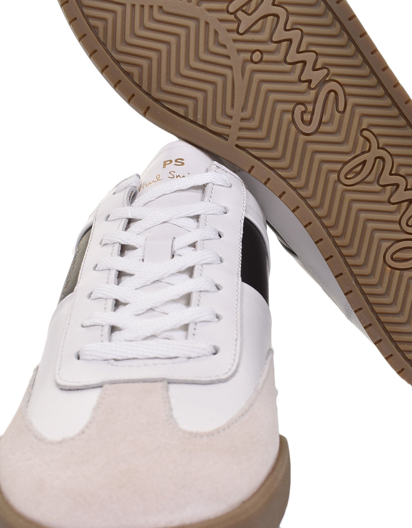 Dover Trainers White Black Side Panel